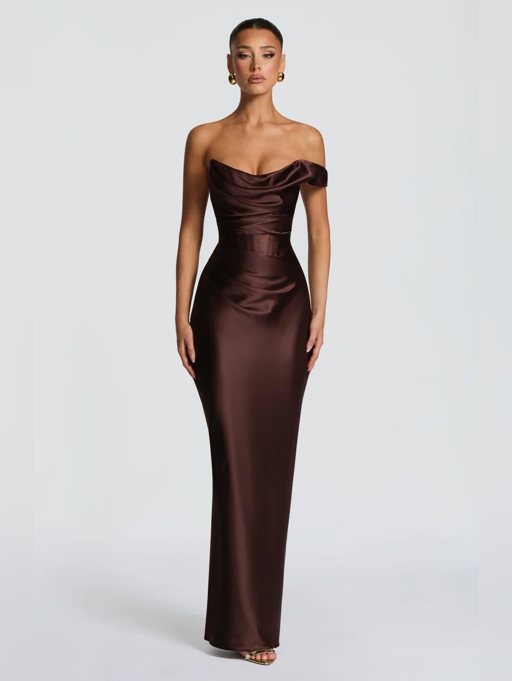 Vestido largo Thalassa - Marrón ciruela BabyBoo NWT $180